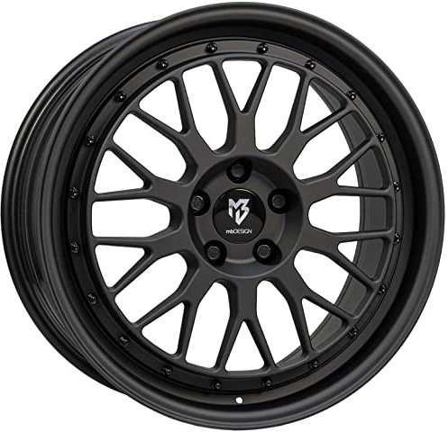 MB Design Felge LV1 7.5Jx18 ET40 5x108 Schwarz stumpfmatt kompatibel mit Ford Focus Kuga Puma ST Puma