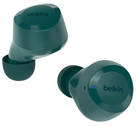 Belkin SoundForm Bolt True Wireless Earbuds, Wireless earphones with up to 28H of battery life and Mono Mode, IPX4 sweat and water resistance, Bluetooth headphones with mic for iPhone, Galaxy and more