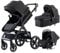 YAZOCO Passeggino Trio 3 in 1 Carrozzina Ovetto Pieghevole Set Passeggino Neonato Sedili Parapiedi Zanzariere Carrozzina Multifunzionale