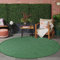 Jimri In- & Outdoor Teppich - Wetterfester Teppich für Balkon, Terrasse, Garten, Wohnzimmer, Küche - Strapazierfähiger Bodenteppich, Widersteht UV-Strahlen & Wasser - Größe 120 cm Rund, Grün
