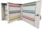 LEOMAR Schlüsselschrank, Schlüsselkasten mit 120 Haken, Schlüsselbox aus Stahlblech, mit Verstellbaren Hakenleisten, Organizer zur Wandbefestigung, Abschließbar, mit Montagematerial, 12 x 39 x 32 cm