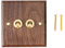 Tsudoku Retro American Industrial Style Light Switch Socket, Solid Wood Brass Toggle Switch Plate, Antique Home Stay Switch(2)