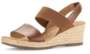 Gabor Damen Keilsandalen, Frauen Sandalen,Leichte Mehrweite (G),Strandschuhe,Keilsandaletten,Keilabsatz,Wedge-Heel,hoch,Peanut,43 EU / 9 UK