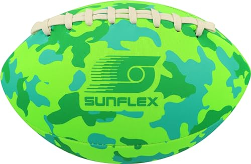 Sunflex® Neopren American Football Camo Green | sehr griffig | Wurfei ideal Werfen und Fangen | Ball weich und leicht für Strand und Garten| extrem robust und für Jede Altersgruppe