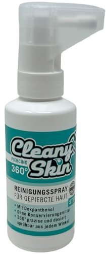 3x CLEANY SKIN Profi Piercingspray je 50ml Piercing Spray Praxis von INKgrafiX® - IG61621- Pflege Aftercare Tattoo Hautpflege Haut Care Salbe Skincare Skin