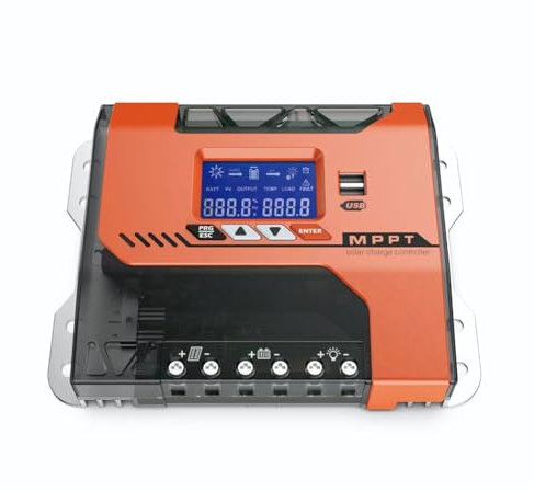 Y&H MPPT 40A Solar Charger Controller 12V 24V 36V 48V Battery Charger Solar Panel Regulator Max PV Input 150VDC Work with AGM,Gel,Flooded and Lithium