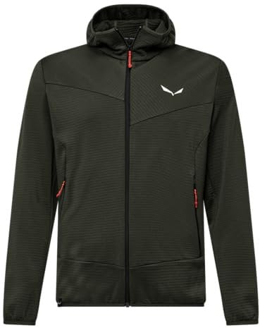 Salewa Puez Altavia PL HD Jkt M Giacca con Cappuccio, Verde Oliva Scuro, L Uomo