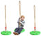 Aszaui Balancoire Exterieur, Balançoire en Corde d'escalade pour Enfants,Disque Siège de Balançoire, Capacité de Charge Jusqu'à 150 kg,avec Plateforme et Siège à Disque (Vert)