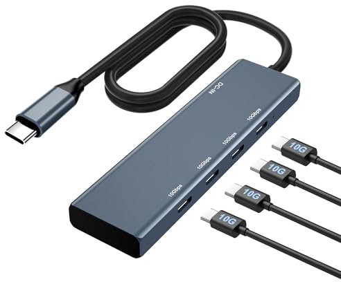 Hub Usb 5 IN 1, Wowfast adattatore multiporta HUB USB-C, Hub Usb C 3.2, Docking Station Usb C, HUB da Usb C a USB Type-C, lunghezza cavo 60 cm con15 Pro/Max