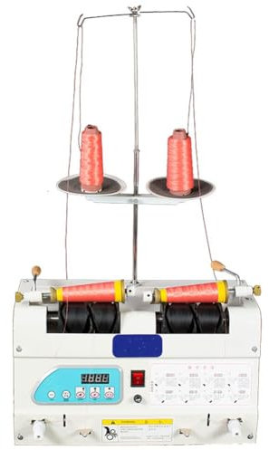 JTWSR Automatische Stickspulmaschine Zum Aufwickeln Von Unterfaden, Computer-Stickgarn-Aufteilmaschine, Digitale Nähmaschine Mit Doppeltem Fabrikfadenverteiler Für Den Schreibtisch, Einfach Zu Bediene
