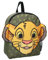 Rucksack König der Löwen - Simba 3D Fluffy Friends - von Disney The Lion King - Rucksack für Kinder | Schule | Kindergarten - Farbe Grün - Maße 32 x 26 x 11 cm, mehrfarbig, Einheitsgröße