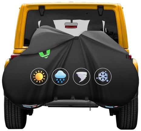 MaxAwe Bike Cover for Transport 2 Bikes, 600D Oxford Fabric PU Coating Bicycle Covers Outside Storage Bag with Reflective Webbing, Heavy Duty Waterproof Outdoor Bicycle Rack Covers on Hitch Travel