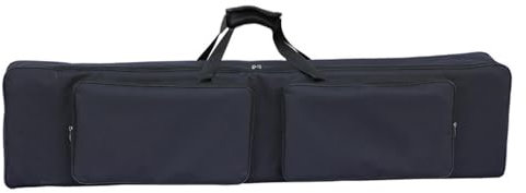 F Fityle 88 Key Keyboard Gig Bag Electric Piano Case Backpack with Pockets Padded Shockproof Shoulder Bag Handbag for Performance, C