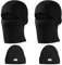 TUONYIS Sturmhaube, Skimaske, Winter, gestrickt, Thermo-Halstuch, eine Kappe für zwei Zwecke, winddicht, Radfahren, Halswärmer für Helm, atmungsaktiv, für den Außenbereich, 2 Stück, Schwarz ,