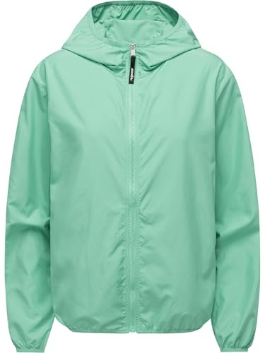 Ragwear Damen extraleichte Übergangsjacke Sommerjacke kurz mit Kapuze Vinzie C YOUMODO Turquoise Gr. XXL
