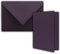 25x DIN B6 Faltkarten Set mit Umschlägen in Aubergine (Lila) - 120 x 170 mm - ideal für Einladungskarten, Hochzeit, Taufe, Kommunion, Konfirmation - Marke: FarbenFroh