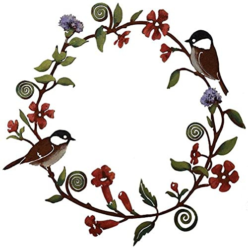 Fdit Spring Wreath Handmade, Greenery Garland, Simple and Elegant Metal Wall Art with Romantic Atmosphere, Best Home Decor for Indoors and Outdoors (Photo Color)