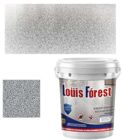 Generic Epoxid-Bodenfarbe, 0.5 kg, Epoxid, Hochglanz, Bodenfarbe, Marmor-Effekt, Dark Gray