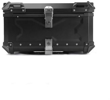 Cachpib 100L Motorbike Top Case, Aluminum Waterproof Top Box for Motorcycle Luggage Box with Security Lock, Motorcycle Helmet Luggage Storage Rear Tour Box