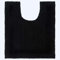 HOMESCAPES Tapis Contour WC en Coton, Tapis WC et lavabo 50x55 cm, Tapis de Bain Noir