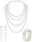 BARRU Set di gioielli da donna con perle d'imitazione vintage, collana di perle, collana di perle alla moda, collana di perle da donna