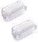 zoerbufan 2 Piezas Cepillo Uñas Manos de Doble Cara, Handle Grip Nail Brush, Nail Brush para Limpieza de Dedos y Uñas Manicura de Fregado(Transparente)