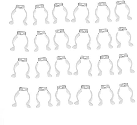 Holibanna 24Stücke U Clip Halter für Leuchtstofflampen und Einfach zu Installieren für Röhrenlicht und Langlebig ohne Durchzuhängen