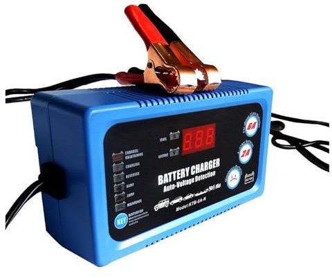 SHEHUALI Autoladegerät, 6V 12V Smart Auto Automotive Batterie Ladegerät Automatische Wiederaufladbare Blei Säure Batterie Power Lade Werkzeug 2A 6A DC