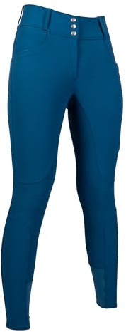 HKM Women's Port Royal Silicone Full seat Riding Breeches, Deep Blue, 26