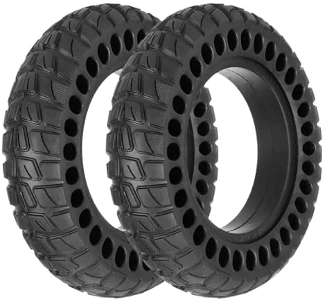 Prodrocam 10 x 2,50 Vollreifen für Segway Ninebot G30 / Kugoo M4 / M4 Pro Elektroroller 10 Zoll Ersatzreifen Vollgummireifen Externes Honeycomb Solid Reifen Vorne/Hinten (2 Stücks)