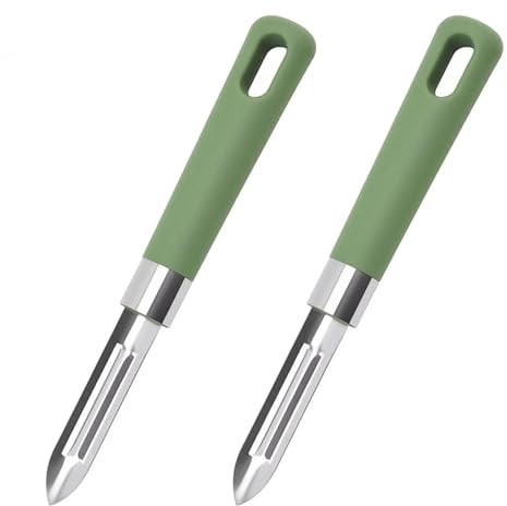 2 Pcs Green Set Vegetable Peeler & Potato Peeler for Potatoes, Carrots, Cucumbers, Apples