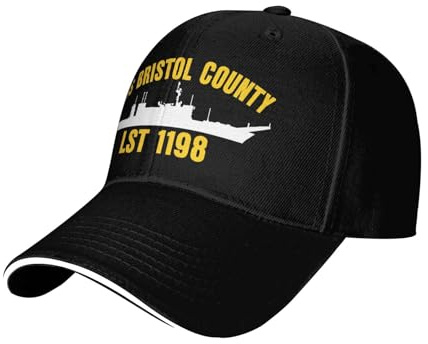 Sommermütze USS Bristol County Lst 1198 Unisex Trucker Cap Klassisch Basecap Abwaschbar Für Outdoor Sportliche Laufen