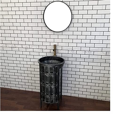 Lavabo sur pied - Vasque moderne avec robinet et bonde, meuble-lavabo de style industriel pour hôtels et particuliers