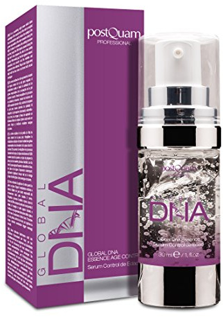 Postquam – Global DNA Essence 30 ml – Remodellierendes Serum mit Hyaluronsäure und Peptiden – Strafft, definiert Gesichtskonturen, spendet Feuchtigkeit – Für glattere, strahlende, jüngere Haut