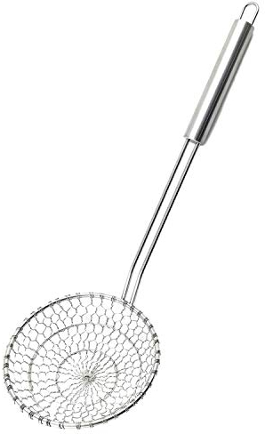 Passoire asiatique parfaite en acier inoxydable pour cuisine - Avec maillage en spirale, Acier inoxydable, DIA. 13CM