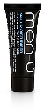 men-u MATT FACE MOISTURISER BUDDY TUBE 15ml, up to 20 applications, Ultra-Concentrate Mens Moisturiser, Use on the Face and Neck for Matt, Smooth & Firm Surface