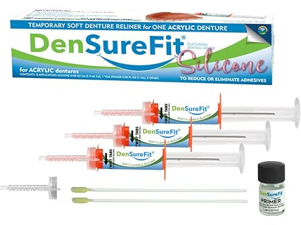 DenSureFit Upper Denture Reline Kit, Soft Silicone Liner