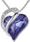 Leafael Birthstone Halskette für Damen, Halskette für Frauen mit heilenden Kristallen, Tansanit Lila für Februar, Allergiefreie kette damen mit Geschenkbox inklusive