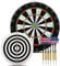 AllRight 6 Series Dartscheibe Steeldart Dartboard Steeldartscheibe mit 6er Dartpfeile Metallspitze, Dart Scheibe Durchmesser 44,5 cm