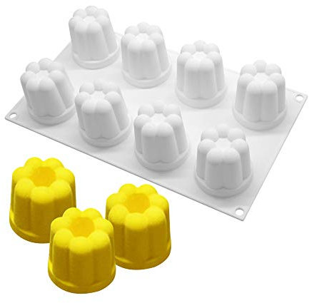 Stampi per mousse in silicone Stampi per dolci 3D Stampo fai-da-te, stampo per fiori piccoli a 8 fori