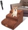 MASTERTOP Haustiertreppe für kleine Hunde, 3 Stufen Hundetreppe aus Hochdichter Schwamm für Sofa Betten, Leiter Haustierleiter, tragbar, abnehmbar, waschbar-Send 1 Fusselrolle