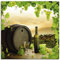 ARTLAND Wanddeko Leinwand Bilder Wandbild 50x50 cm Quadratisch Landschaft Natur Wein Obst Trauben Weinberg Winzer U1UE
