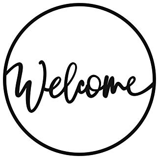Holzkranz 3D-Motiv Kranz Welcome Schriftzug Wandkranz Türkranz Hoop Holzschriftzug Wandbild Kranz als schöne Dekoration für dein Zuhause aus Naturwerkstoffen