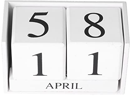 Ranvo Holzkalender, Eleganter praktischer Holz-Ewiger Kalender Umweltfreundlich Büro für Zuhause