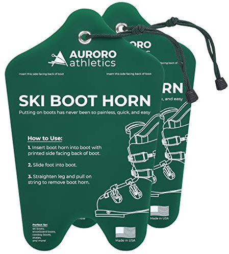 Auroro Athletics Skischuh-Hupe (2er-Pack), höchste Skischuh-Hupe, Schuhanzieher für Ski- und Snowboardstiefel, hilft beim Einsetzen der Kofferraumauskleidung, ideal für Skifahrer jeden Alters