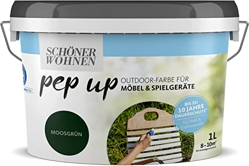 Pep up Outdoor-Farbe f. Möbel & Spielgeräte 1 Liter (Moosgrün)