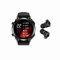 Tuanzi JM03 - Reloj inteligente 2 en 1 con auriculares, reloj inteligente de 1.3 pulgadas, TWS HiFi estéreo, inalámbrico, combo de auriculares Bluetooth para Android iOS (negro)