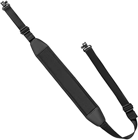 EZshoot Sling with Swivels, Comfortable Neoprene Padded, Length Adjustable Sling for Outdoors Black
