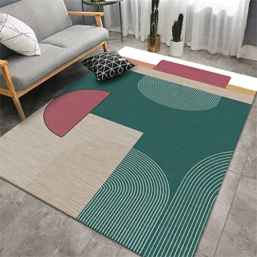 DJHWWD Teppich Quadratisch grün Area Rug Kinderteppich Waschbar Schlafzimmer Einfache Saugfähige Bodenmatte 300x400cm Babyzimmer Teppich Teppich flach
