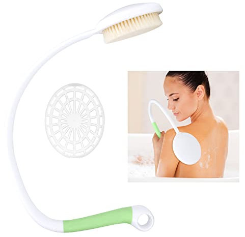 LYIGEOL Rücken-Badebürste mit langem gebogenem langem Griff, Duschbürste mit U-förmigem zur Reinigung, Körperschrubber für ältere Menschen, Behinderte, nach Operationen, eingeschränkte Mobilität,
